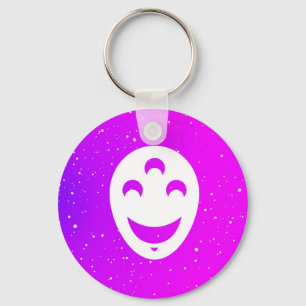 歌手の幸せな顔Keychain キーホルダー
