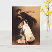 歌手のSargentのスペインのなダンサーカード カード (黄色い花)