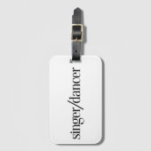 歌手またはダンサーの荷物のラベル ラゲッジタグ (正面縦)