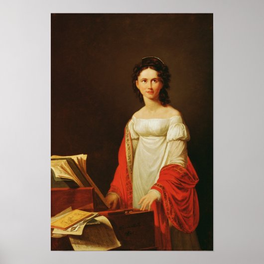 歌手アンナ・ボルノヴァのポートレート, 1821 ポスター (正面)