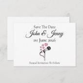 歌手ボーカリストミュージシャンウェディングSave The Date (正面/裏面)
