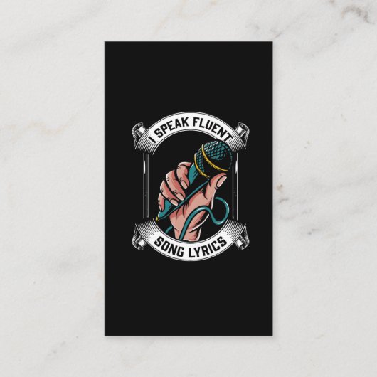 歌手マイク流暢な歌詞カラオケ好き 名刺 (正面)