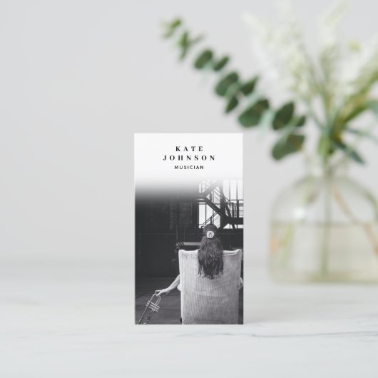 歌手ミュージシャンアーティストフォトソーシャルメディアQRコード 名刺 (スタンド正面)
