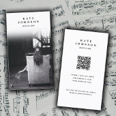 歌手ミュージシャンアーティストフォトソーシャルメディアQRコード 名刺