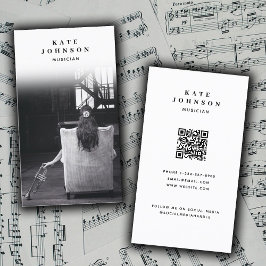 歌手ミュージシャンアーティストフォトソーシャルメディアQRコード 名刺