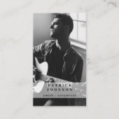 歌手ミュージシャンソングライター写真QRコード 名刺 (正面)