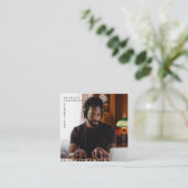 歌手ミュージシャンフォトパフォーマーQRコード スクエア名刺 (スタンド正面)