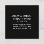 歌手ミュージシャンフォトプロモスクエア スクエア名刺 (裏面)