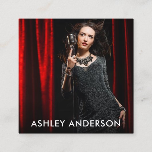 歌手ミュージシャンフォトプロモスクエア スクエア名刺 (正面)