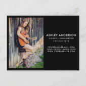 歌手ミュージシャンフォトプロモーションカード – はがきサイズ ポストカード (裏面)