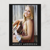 歌手ミュージシャンフォトプロモーションカード – はがきサイズ ポストカード (正面)