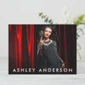 歌手ミュージシャンフルフォトプロモーションカード – バック文字 招待状 (スタンド正面)