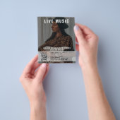 歌手ミュージシャンミュージックフォトQRコードプロモーション チラシ (手)