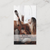 歌手ミュージシャン写真カスタムQRコード 名刺 (正面)