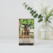 歌手ミュージシャン写真ソーシャルメディアQRコードスクリプト 名刺 (スタンド正面)