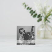 歌手ミュージシャン写真ソーシャルメディアQRコード スクエア名刺 (スタンド正面)