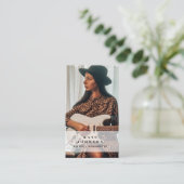 歌手ミュージシャン写真ソーシャルメディアQRコード 名刺 (スタンド正面)