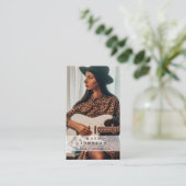 歌手ミュージシャン写真ソーシャルメディアQRコード 名刺 (スタンド正面)