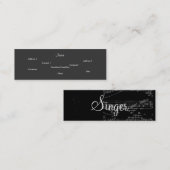 歌手ヴィンテージプレーン・グレー・ノート スキニー名刺 (正面/裏面)