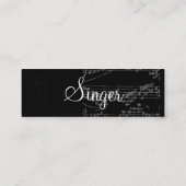 歌手ヴィンテージプレーン・グレー・ノート スキニー名刺 (裏面)