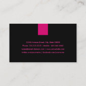 歌手/ボーカリストモダンバラピンク 名刺 (裏面)