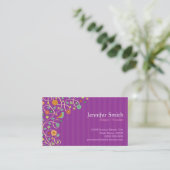 歌手/ボーカリスト – パープル自然テーマ 名刺 (スタンド正面)