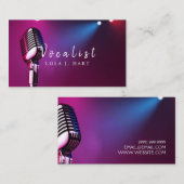 歌手、ボーカル、ソロ、パフォーマンスエンターテイメント 名刺 (正面/裏面)