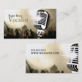 歌手、ボーカル、ソロ、パフォーマンスエンターテイメント 名刺 (正面/裏面)