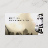 歌手、ボーカル、ソロ、パフォーマンスエンターテイメント 名刺 (裏面)