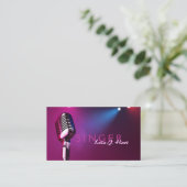 歌手、ボーカル、ソロ、パフォーマンスエンターテイメント 名刺 (スタンド正面)