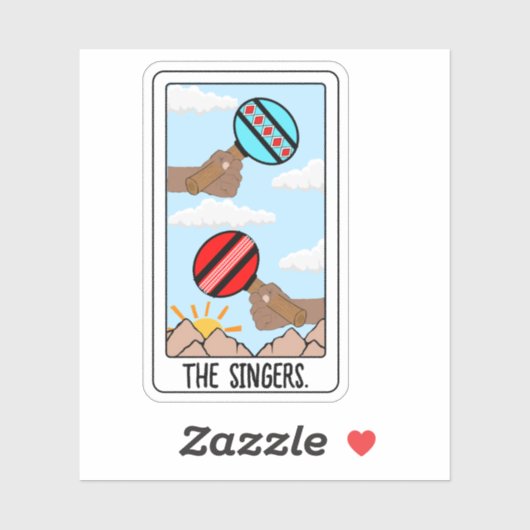 歌手 – 先住民ビニールステッカー シール (シート)