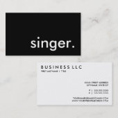 歌手。 名刺 (正面/裏面)