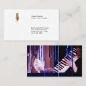 歌手/声の先生のミニマリスト 名刺 (正面/裏面)