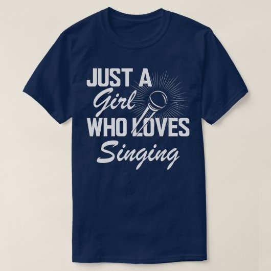 歌手Wを歌うのが大好きな女の子 Tシャツ (デザイン正面)