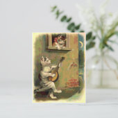 歌猫用ヴィンテージスタイル ポストカード (スタンド正面)