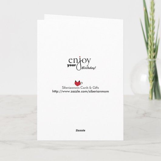 歌猫誕生日 カード (裏面)