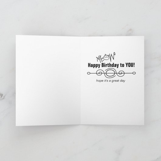 歌猫誕生日 カード (内部)