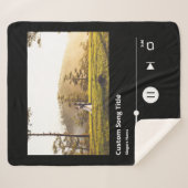 歌結婚付きの写真音楽の毛布パーソナライズされた シェルパブランケット (正面(横))