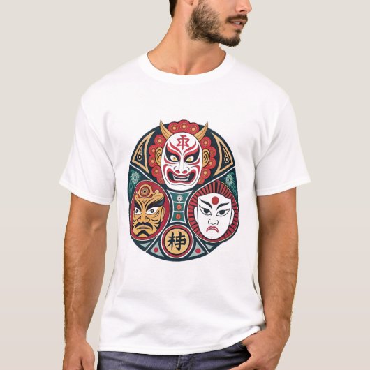 歌舞伎マスク Tシャツ (正面)