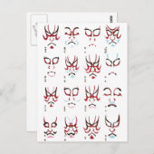 歌舞伎メイクアップデザイン ポストカード (正面/裏面)