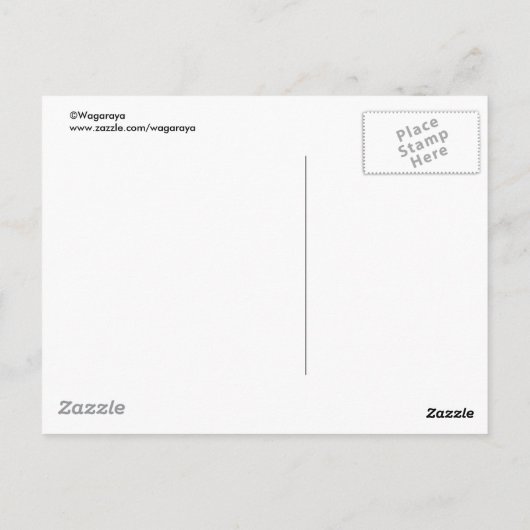 歌舞伎メイクアップデザイン（隈取） ポストカード (裏面)