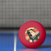 歌舞伎役者歌川浮世の扇絵 卓球ボール (ネット)