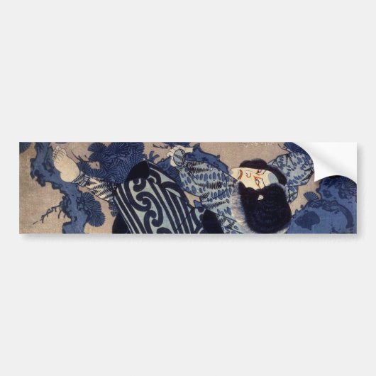 歌舞伎役者,国芳歌舞伎役者、国芳、浮世絵 バンパーステッカー (正面)