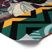 歌舞伎日本のの侍カラフルの戦場 ポスター (角)