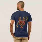 歌舞伎日本の俳優フォーク芸術 Tシャツ (裏面フル)