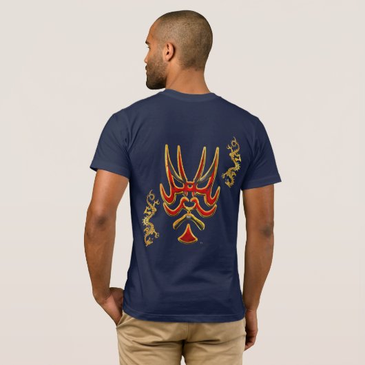 歌舞伎日本の俳優フォーク芸術 Tシャツ (裏面フル)