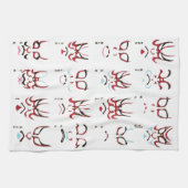 歌舞伎日本の化粧デザイン キッチンタオル (横)