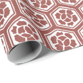 歌舞伎日本の花柄 – 赤 ラッピングペーパー (ロールコーナー)