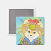 歌舞伎柴犬磁石 マグネット (正面/裏面)