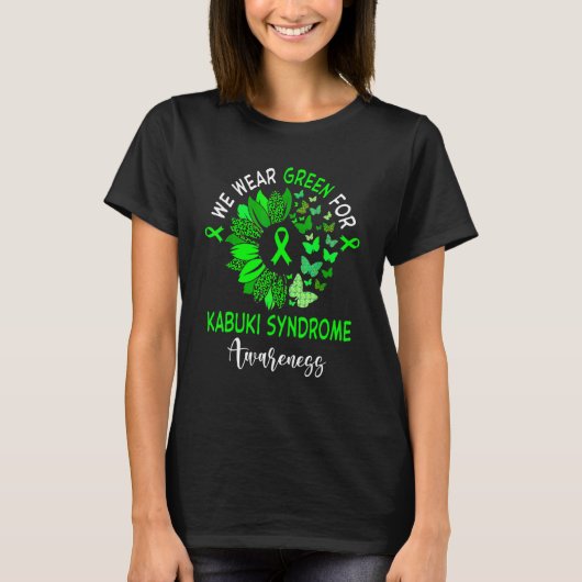 歌舞伎症候群認識度ヒョウひまわり Tシャツ (正面)
